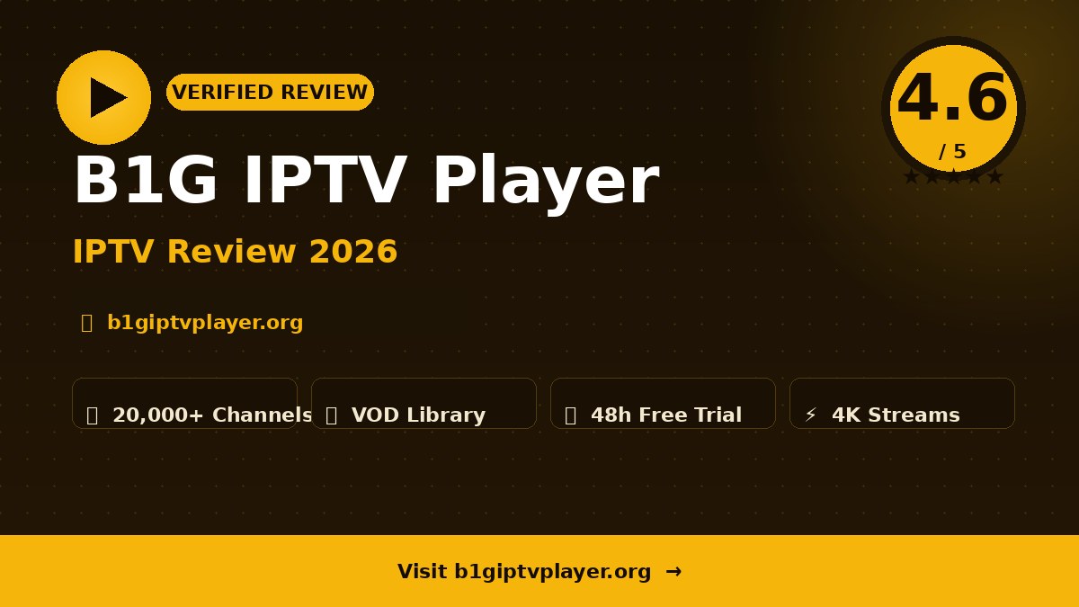 B1G IPTV Player Review 2026