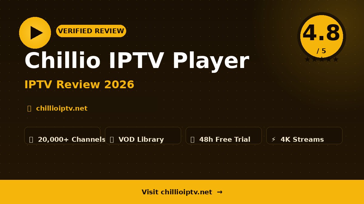 Chillio IPTV Player Review 2026