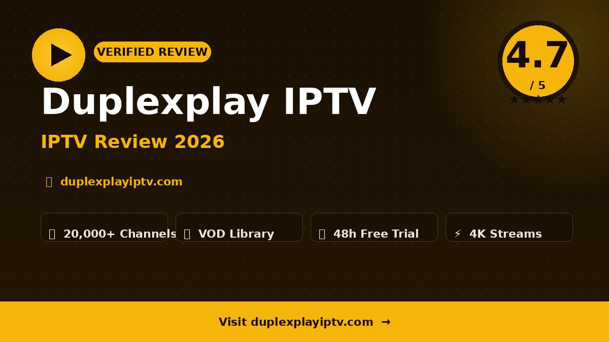 Duplexplay IPTV Review 2026