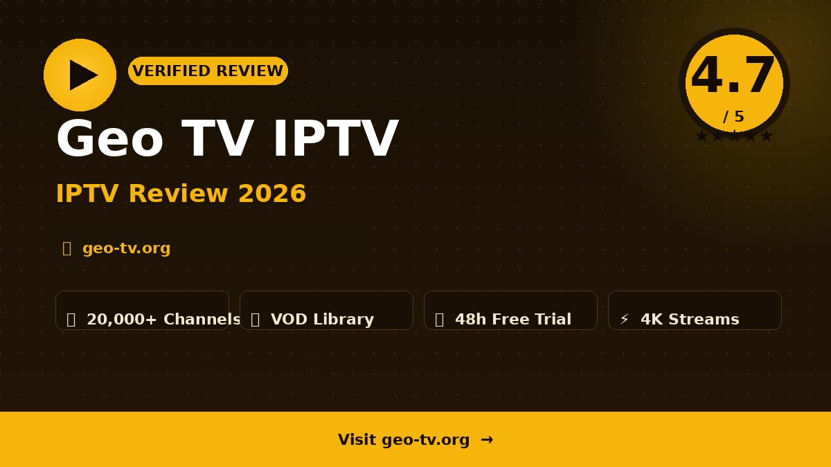 Geo TV IPTV Review 2026