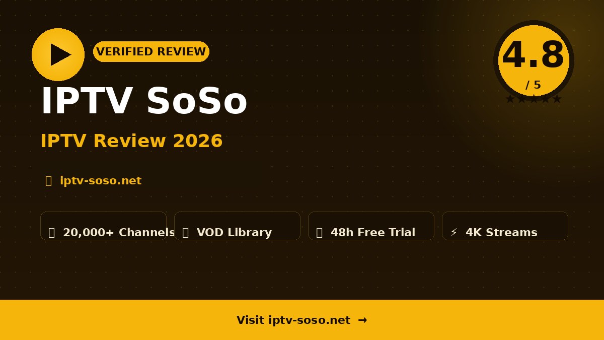 IPTV SoSo Review 2026