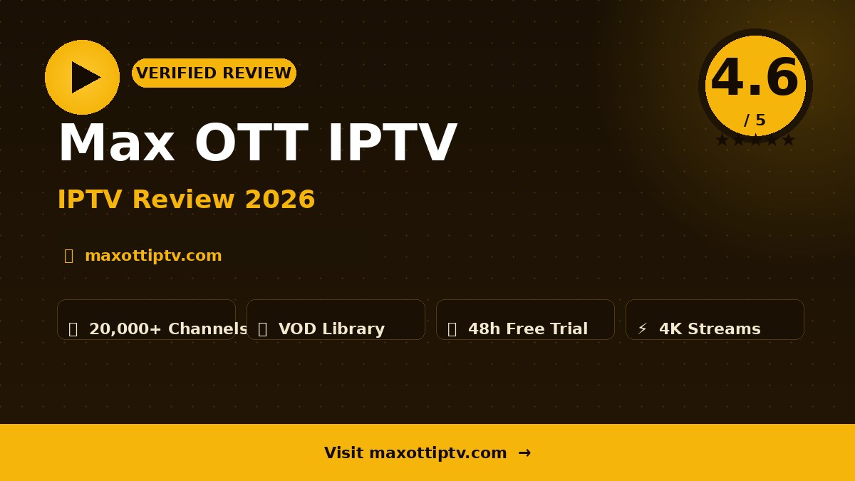 Max OTT IPTV Review 2026