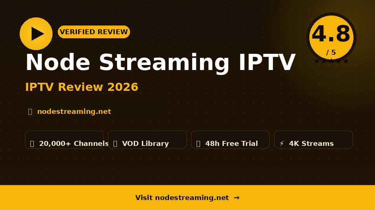 Node Streaming IPTV Review 2026