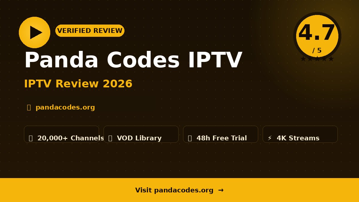 Panda Codes IPTV Review 2026