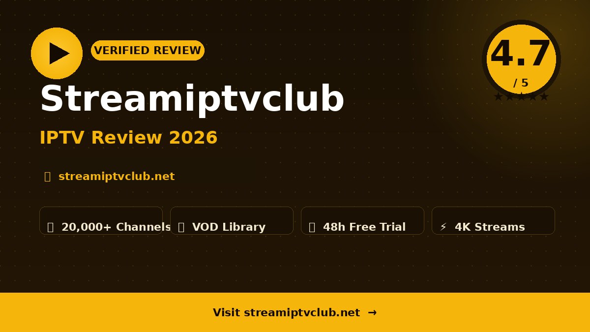 Streamiptvclub Review 2026