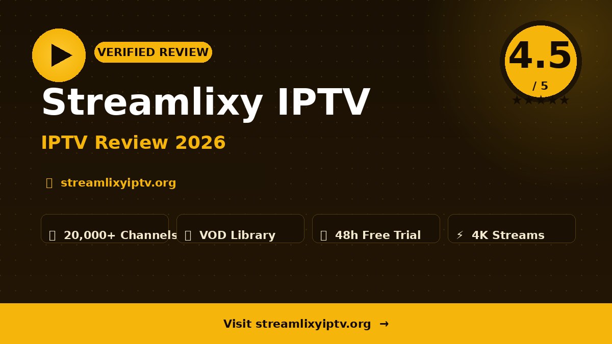 Streamlixy IPTV Review 2026